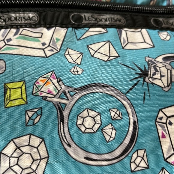 Lesportsac Crossbody Bag with Diamond Ring Jewel Gem Bling Print 2009 - Picture 2 of 5